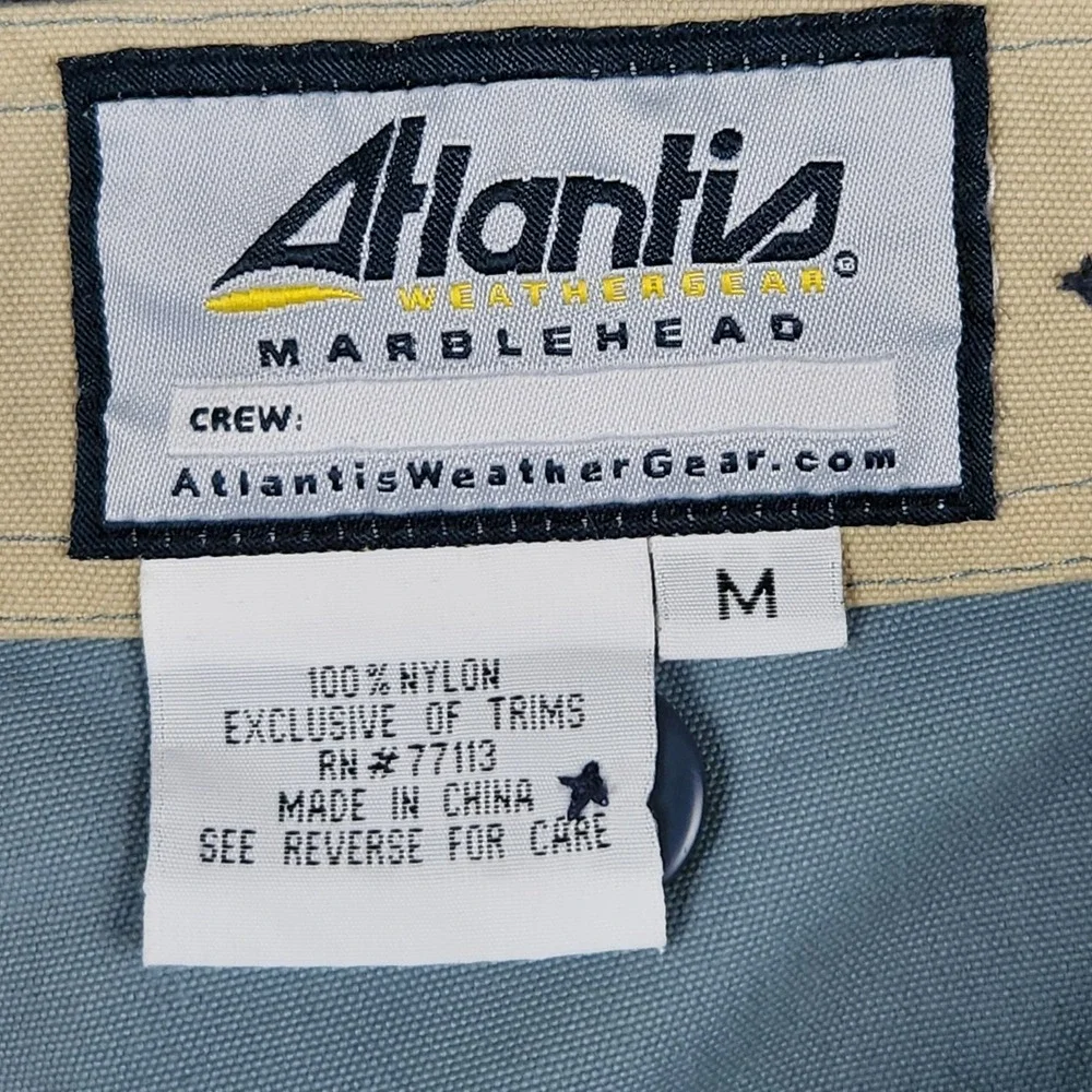 Atlantis‎ WeatherGear Sailing Shorts Mens Medium Blue Gray Performance Nautical